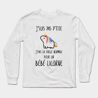 Jsuis Pas Ptite Unicorn T Shirts Long Sleeve T-Shirt